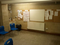 Mills Room; Whiteboard and Kitchenette